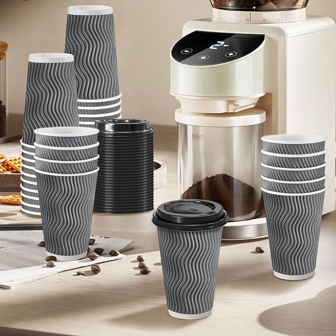 Clawsoff 500 Pack 16 oz Disposable Insulated Coffee Cups - Image 4