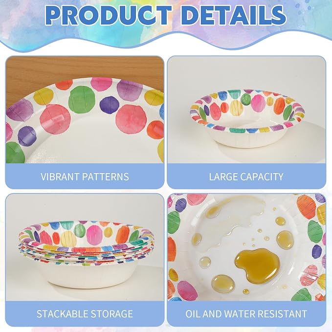30 Pcs Small Paper Bowls, 8 oz Disposable Bowls, Soak Proof, Cut Proof - Image 3