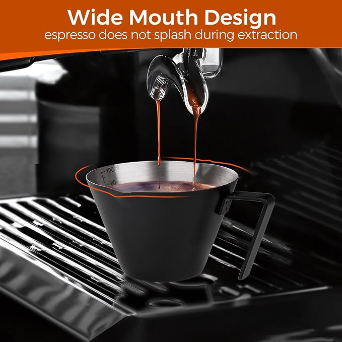 YARRAMATE 4 Pack Stainless Steel Espresso Shot Cup, 3.4oz | Heat Insulated Grip - Image 4