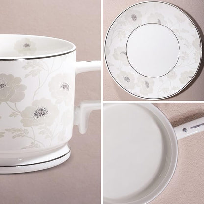 fanquare 7 Ounces Bone China Teacup and Saucer Set - Image 3