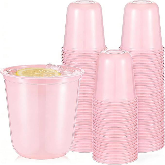 Ziliny 50pcs Disposable Stemless Glasses 12oz Crystal Plastic Wine Glasses by Ziliny