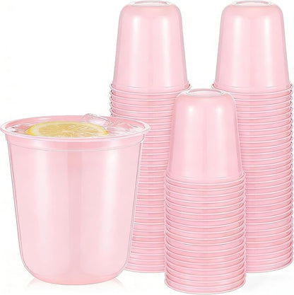 Ziliny 50pcs Disposable Stemless Glasses 12oz Crystal Plastic Wine Glasses by Ziliny