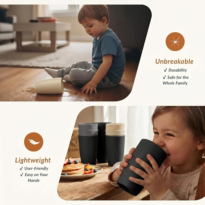 Homienly Premium Wheat Straw Cups, 20oz Lightweight and Unbreakable Drinking - Image 5