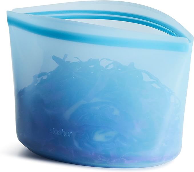 Stasher Premium Reusable Silicone Food Storage Bowl, 8-Cup | Food-Safe Silicone by Stasher