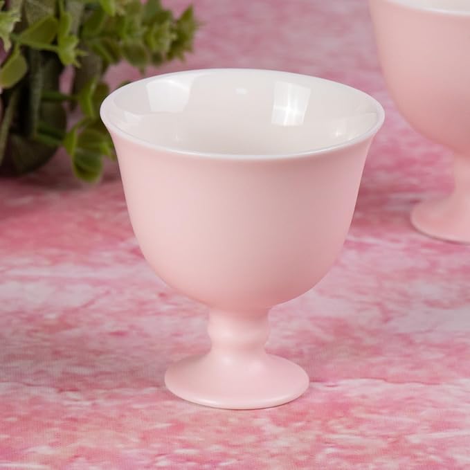 KAMMAK Ceramic Tea Cups Set of 2, 4 oz, Vintage Small Teacups, 723N | Hand - Image 3
