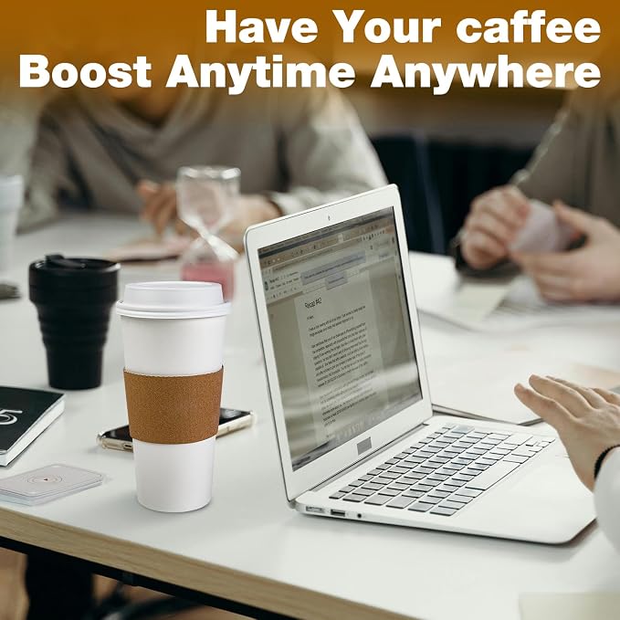 Ginkgo 100 Pack 20 oz Disposable Paper Coffee Cups - Image 4