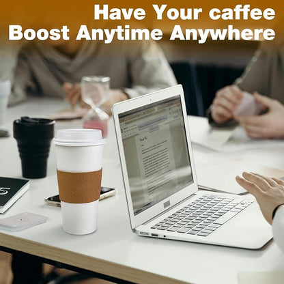 Ginkgo 100 Pack 20 oz Disposable Paper Coffee Cups - Image 4