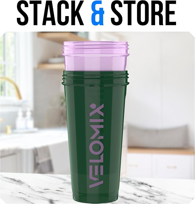VELOMIX 2 Pack 28oz Protein Shaker Bottle - Image 6