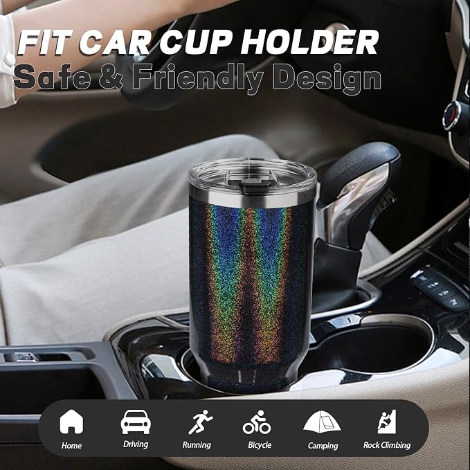 40 oz Tumbler with Lids and Straws, Stainless Steel Insulated Coffee Tumbler - Image 7