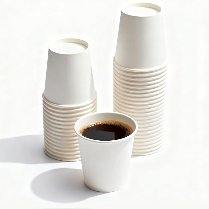 TashiBox 3 oz white paper bath cups - Image 3