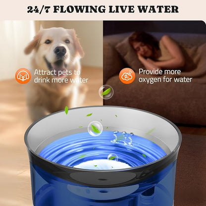 Pawtners 1 Gal/3.5L Dog Water Fountain, Elevated Dog Water Bowl Dispenser | - Image 8