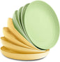 8-Pack Reusable Wheat Straw Plates Set by NookTheory