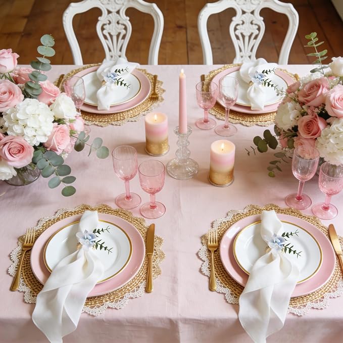 Handmade Floral Napkin Rings, Hydrangea & Eucalyptus Leaf Spring Decoration - Image 7