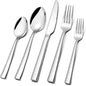 Silverware Set for 4, 20-Piece Stainless Steel Flatware Cutlery Set, Square by CXJY