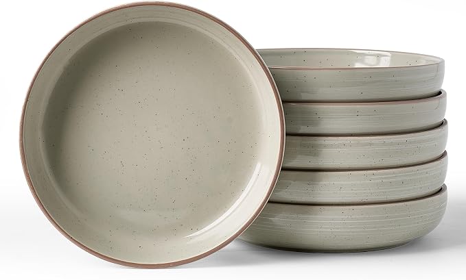 famiware Milkyway 33 oz Pasta Bowls Set of 6, Matcha Green | Double Reactive by Famiware