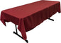 LA Linen Polyester Poplin Washable Rectangular Tablecloth, Stain and Wrinkle Resistant Table Cover 60x84, Fabric Table Cloth for Dinning, Kitchen, Party, Holiday 60 by 84-Inch, Cranberry