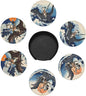 6 Pcs Cat Dinosaur Drink Coasters by Cayiibe