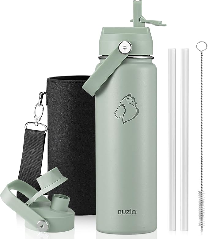 BUZIO 24 oz Insulated Stainless Steel Water Bottle by BUZIO