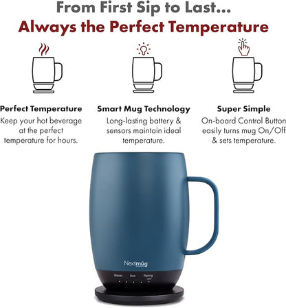 Nextmug Plus - Temperature-Controlled, Self-Heating Coffee Mug | – No App - Image 2
