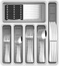 49-Piece Silverware Set with Organizer, Stainless Steel Flatware Utensils Set by JUNLIN