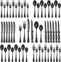 72 Pcs Black Silverware Set by MUTNITT