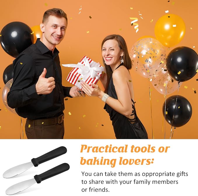 12 Pcs Butter Spreader Knives Wide Blade Stainless Steel Cheese Spreader Knife - Image 7