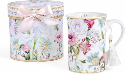 STP GOODS Porcelain Tea/Coffee Cup in Gift Box Fine Porcelain Coffee Cup Tea by STP-Goods