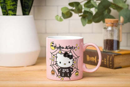 Silver Buffalo Sanrio Hello Kitty Web, Wax Resist Ceramic Pottery Mug, 20oz | - Image 5