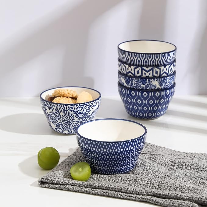 Selamica Ceramic 8oz Bouillon Cups 4 Inch Small Bowls, Dessert bowls - Image 3