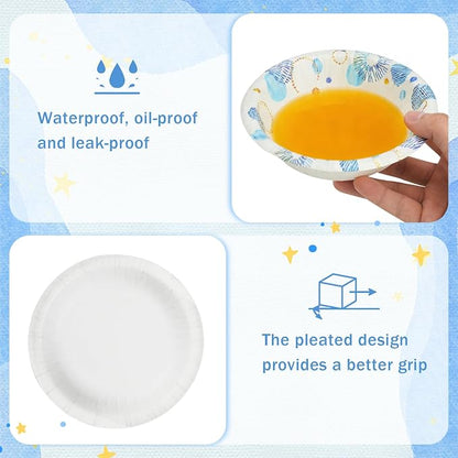 30 Pack Paper Bowls, 8 Oz Disposable Soup Bowl, Heavy Duty Printed Disposable - Image 3