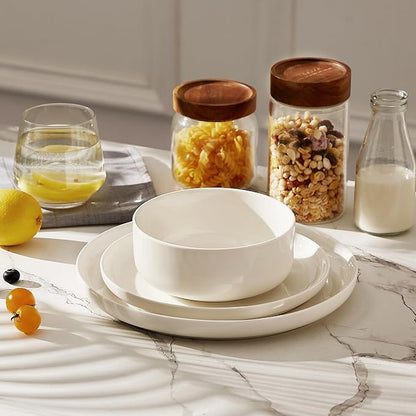 MALACASA 24 OZ Cereal Bowls, Porcelain Soup Oatmeal Bowls Set of 6, Kitchen - Image 9