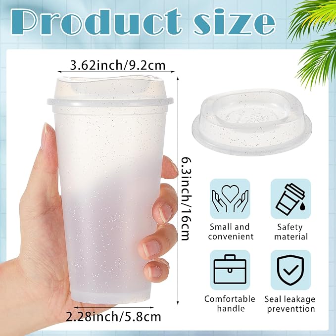 FillTouch 12 Pcs 16 oz Reusable Coffee Cups - Image 2