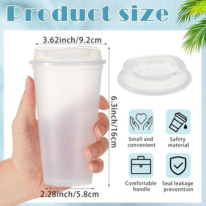 FillTouch 12 Pcs 16 oz Reusable Coffee Cups - Image 2
