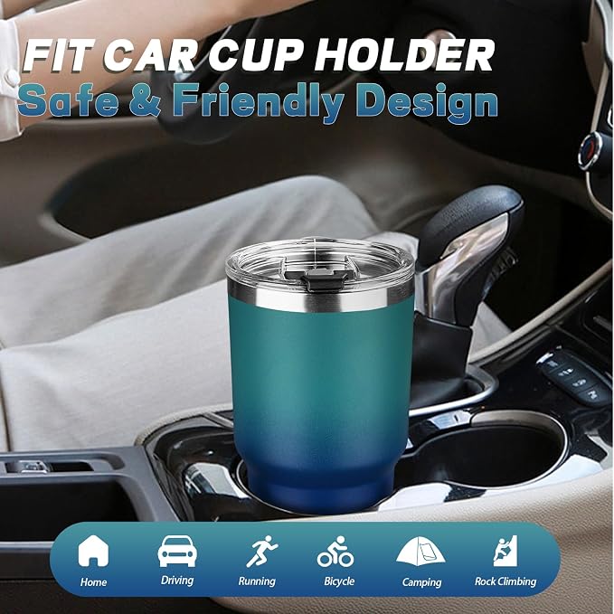 30 oz Tumbler with Lids and Straws, Stainless Steel Insulated Coffee Tumbler - Image 6