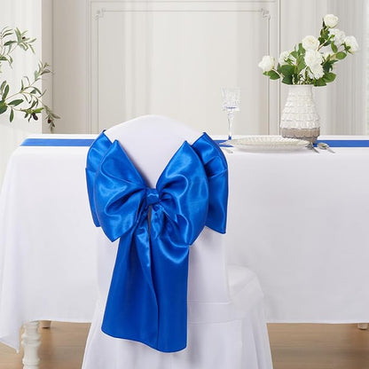 Royal Blue Satin Table Runner, 12x108 Inches, 4 Pack | Premium Satin, Smooth - Image 4