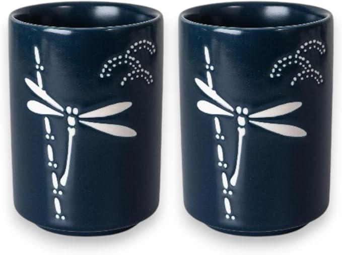 Urban Tokyo Asian Japanese Yunomi Style Handle-less Porcelain Tea Cups Tea Mug by Urban+Tokyo