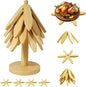 EGO LIFE Wooden Trivet Tree Set for Hot Dishes, 100% Natural Wood Trivets, Expandable Design Coasters, Foldable Tree-Sharped Placemats with 4PCS(Original Color)