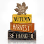 Moucuny 4 Pcs Fall Decor Wooden Maple Leaf Decoration Thanksgiving Tiered Tray by Moucuny