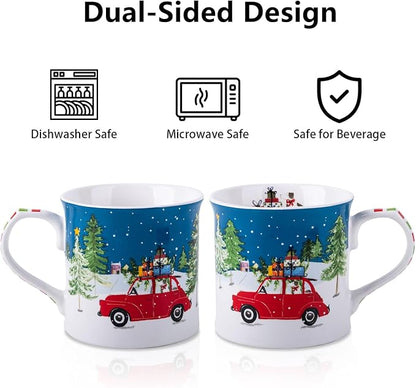 12 oz Christmas Car Coffee Mug, Festive New Bone China Mug - Image 5