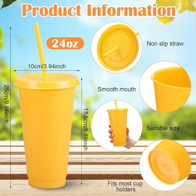 Honeydak 30 Pack Tumbler with Straw and Lid Bulk Cups - Image 3