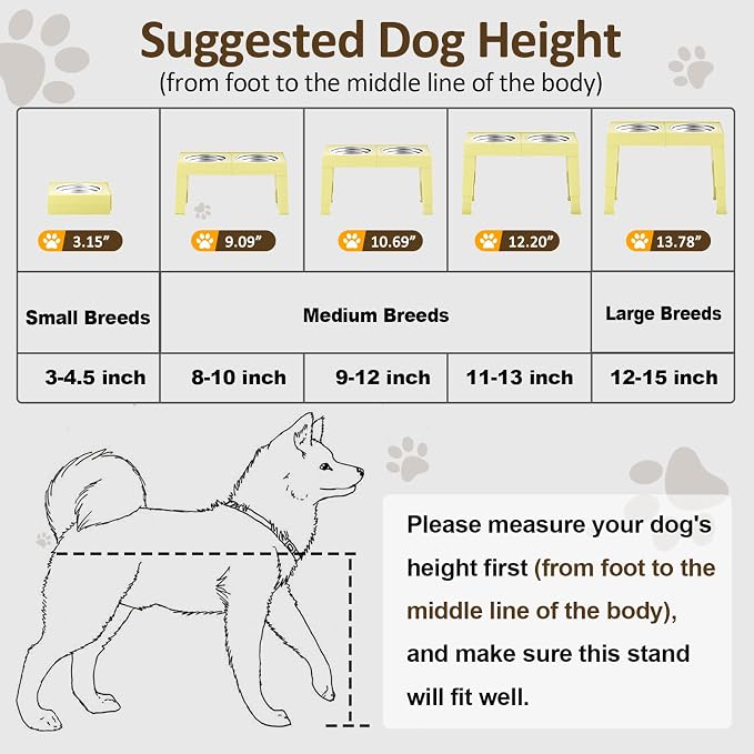 XIAZ Elevated Dog Bowls Large Breed Raised Dogs Bowl Stand Large/Medium Sized - Image 7