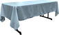 LA Linen Polyester Poplin Washable Rectangular Tablecloth, Stain and Wrinkle Resistant Table Cover 60x102, Fabric Table Cloth for Dinning, Kitchen, Party, Holiday 60 by 102-Inch, Blue Light