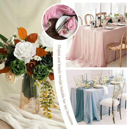12 Pack Cheesecloth Table Runner 35 x 72 inch Long Boho Cheese Cloth Table - Image 6