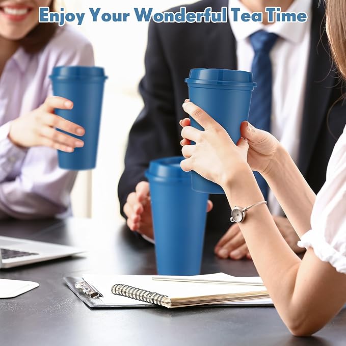 Honeydak 45 Pack 16 oz Reusable Coffee Cups - Image 3