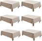 Fitable Faux Linen Tablecloths Rectangle 60 x 120 Inch - 6 Pack Neutral Table Clothes for 8 Foot Tables, Nature Faux Burlap Table Covers for Wedding, Party, Farmhouse, Banquet, Buffet