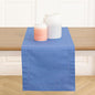 Solino Home Cotton Linen Table Runner Blue, Hemstitch Collection 14 x 72 in | by SolinoHome