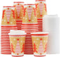 Tamone 100 PACK Christmas Cups 12OZ Disposable Coffee Cups by InjectingCreativityandBeautyintoModernLife