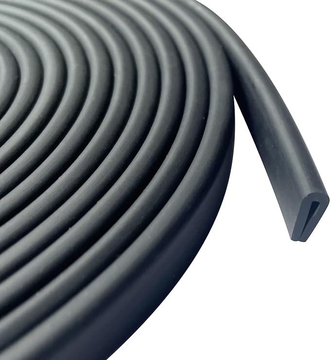 Rubber Edge Trim, 1/16" U Channel Edge Trim, Edge Protector, Length 10Ft by Protalwell