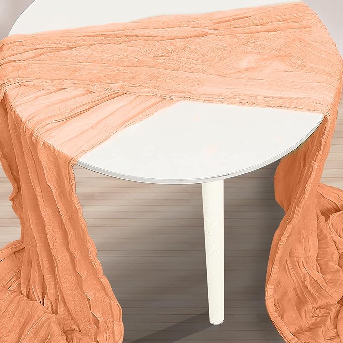 10 Pack Coral Cheesecloth Table Runner 35x120 Inch 10Ft Rustic Gauze Cheese - Image 2