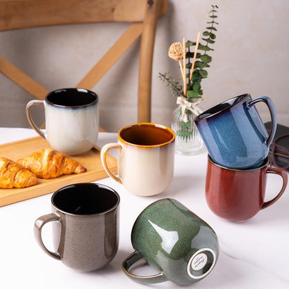 LERATIO Ceramic Coffee Mugs Set of 6, 12oz Handmade Coffee Mugs Set | Large - Image 7